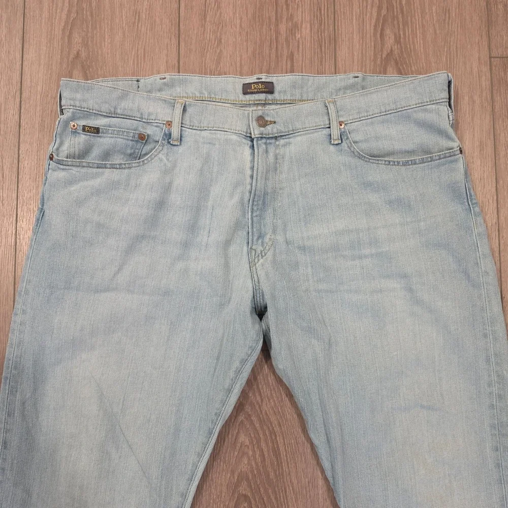 Polo Ralph Lauren Mens Light Wash Straight Leg Denim Jeans Blue 40x32 RN 41381